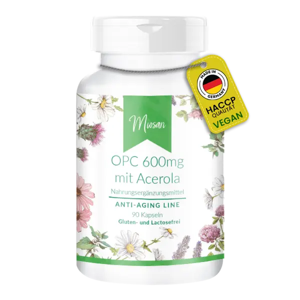OPC 600mg + Acerola- 90 Kapseln | Miosan OPC 600mg + Acerola- 90 Kapseln | Miosan