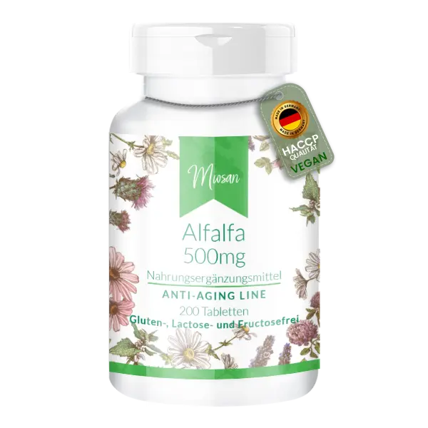 Alfalfa 500 mg- 200 Tabletten | Miosan Alfalfa 500 mg- 200 Tabletten | Miosan