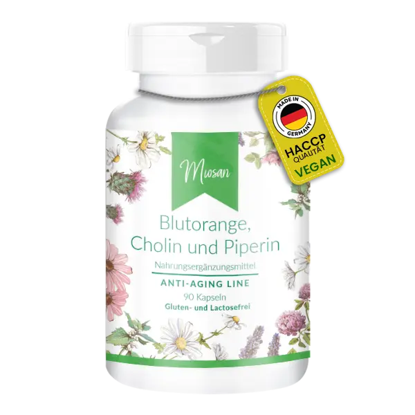 Blutorange; Cholin & Piperin; 90 Kap. | Miosan Blutorange; Cholin & Piperin; 90 Kap. | Miosan